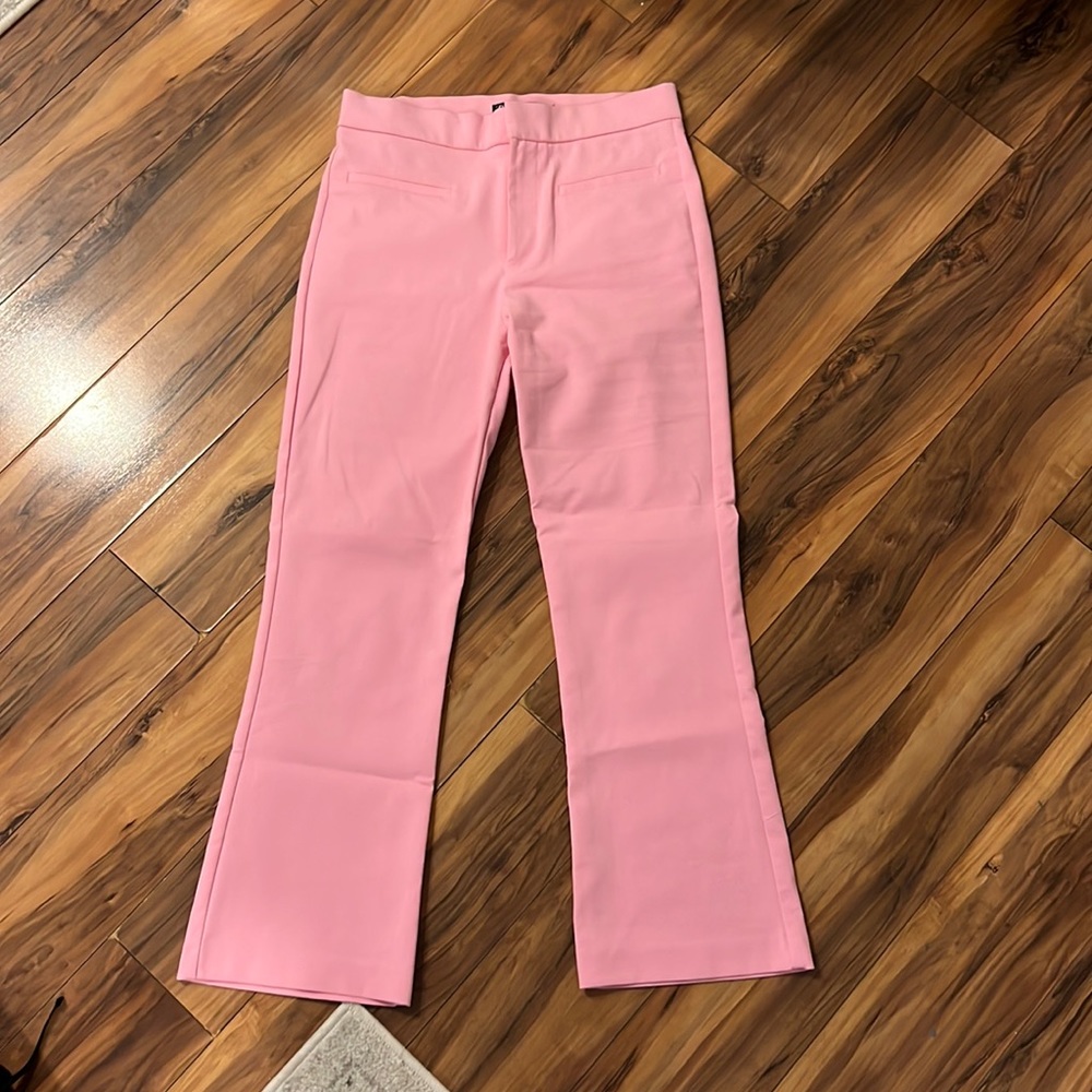 Zara Mini Flare Pants in Light Pink